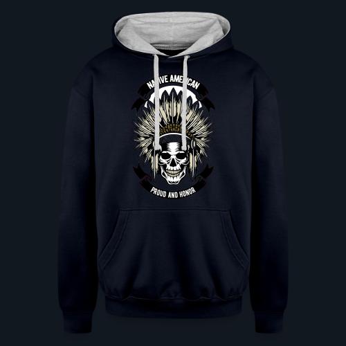 Native American Proud and Honor - Unisex Contrast Hoodie