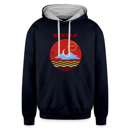 Classic Retro Sunset - Unisex Contrast Hoodie