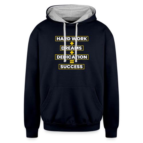 Success Quote Typography – Motivational Design - Unisex Contrast Hoodie