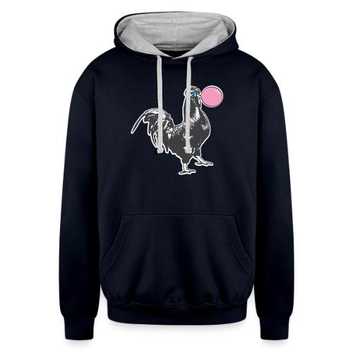 Chicken Chews Bubble Gum - Unisex Contrast Hoodie