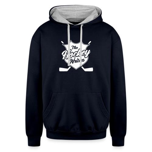 RETRO Throwback Logo - White - Unisex Contrast Hoodie
