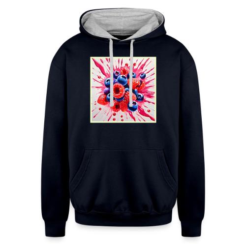 Summer Berry Sensation - Unisex Contrast Hoodie