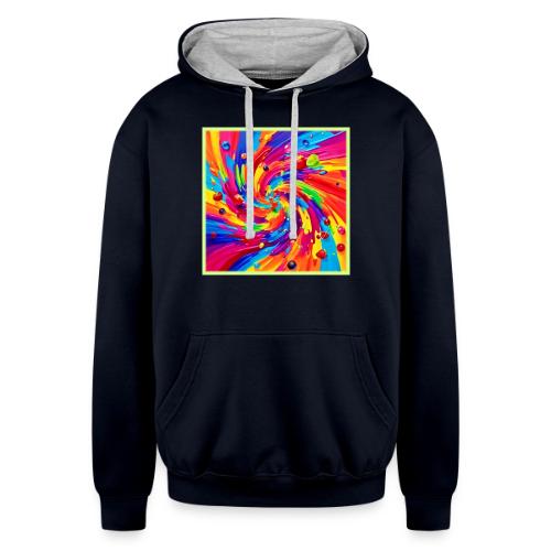 Colorful Fruit Vortex - Unisex Contrast Hoodie