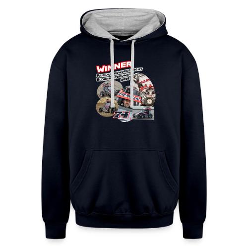 Luke Hall - Eldora Speedway FFN#1 Design 2 - Unisex Contrast Hoodie
