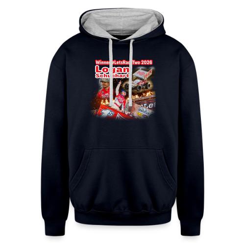 Logan Schuchart #LetsRaceTwo Winner - Unisex Contrast Hoodie