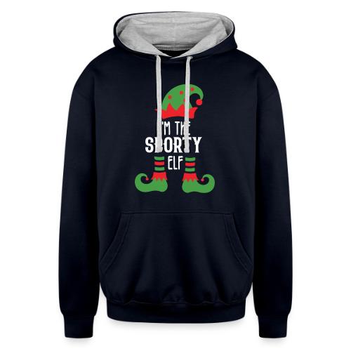 I'm The Sporty Elf Shirt Xmas Matching Christmas - Unisex Contrast Hoodie