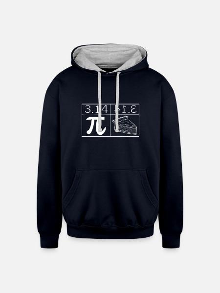 PIE VS - Unisex Contrast Hoodie - navy/heather gray
