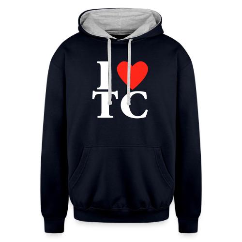 ILTC- I LOVE TAHOE CITY - Unisex Contrast Hoodie