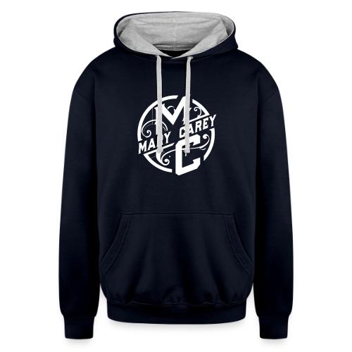 Mary Carey MC Logo - White - Unisex Contrast Hoodie