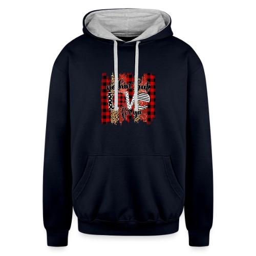 Nothin but love for ya sublimation - Unisex Contrast Hoodie