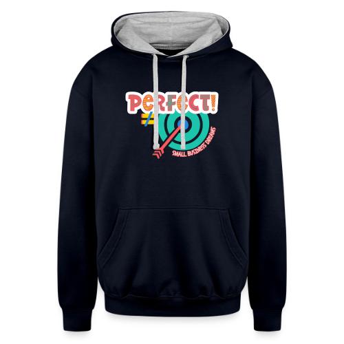 Perfect is NOT the Goal (orange) - Unisex Contrast Hoodie