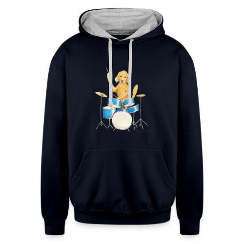 Drum Pup - Unisex Contrast Hoodie