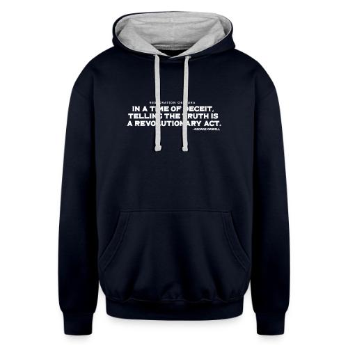 RO Orwell Truth - Unisex Contrast Hoodie