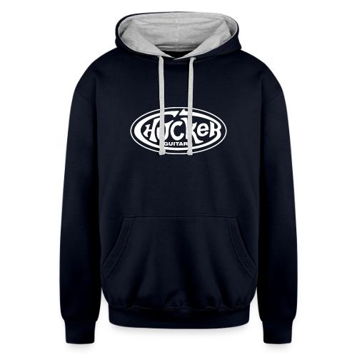 Chucker Guitars White - Unisex Contrast Hoodie