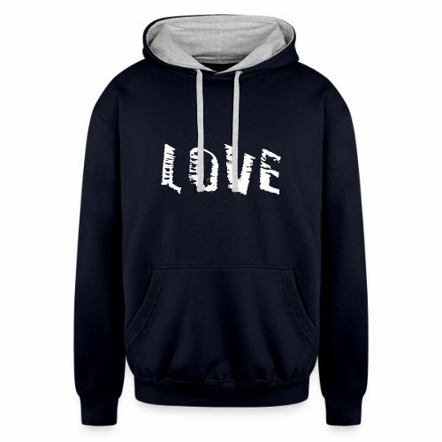 The True Love Is Everywhere! - Couple Gift Ideas - Unisex Contrast Hoodie