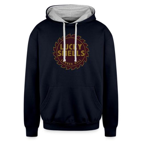 Lucky Smells Lumber MIll - Unisex Contrast Hoodie