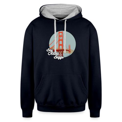Bay Area Buggs Bridge Design - Unisex Contrast Hoodie