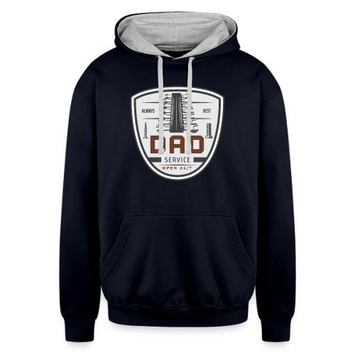 Dad service - Unisex Contrast Hoodie