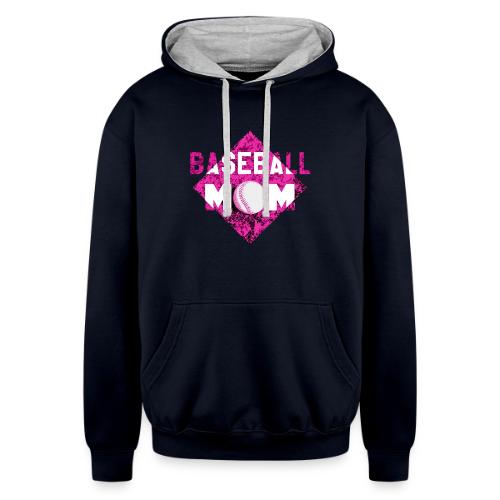 Baseball Mom - Unisex Contrast Hoodie