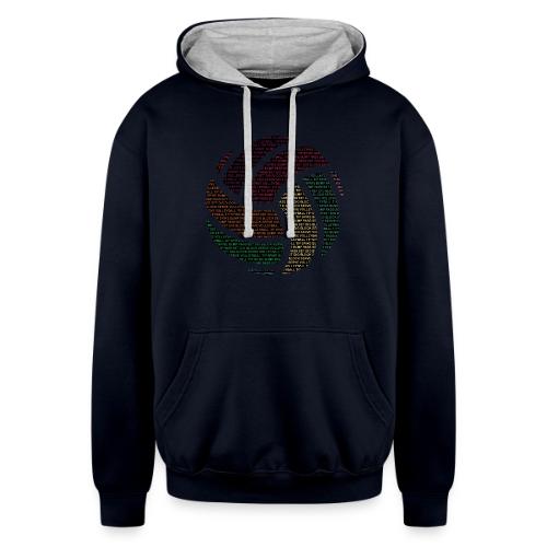 Colorful Volleyball - Unisex Contrast Hoodie