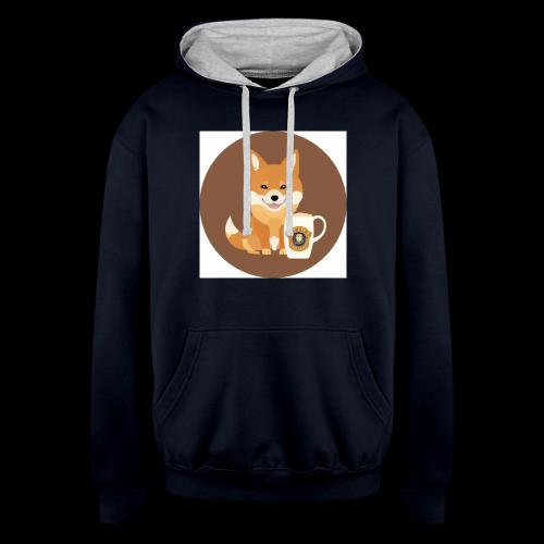 Doggo with Beer - Unisex Contrast Hoodie