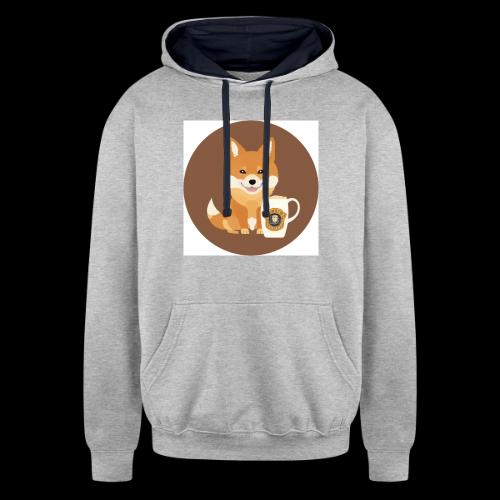 Doggo with Beer - Unisex Contrast Hoodie