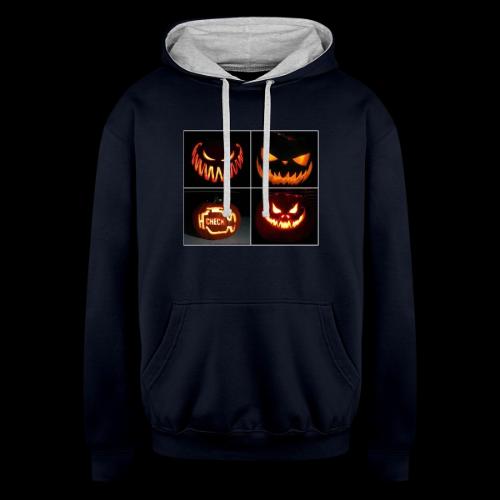 Check Engine Light Pumpkin - Unisex Contrast Hoodie