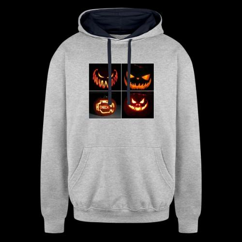Check Engine Light Pumpkin - Unisex Contrast Hoodie