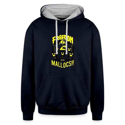 Freedom for the Mallocs - Unisex Contrast Hoodie