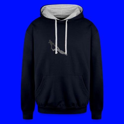 Runner with Shadow - Unisex Contrast Hoodie