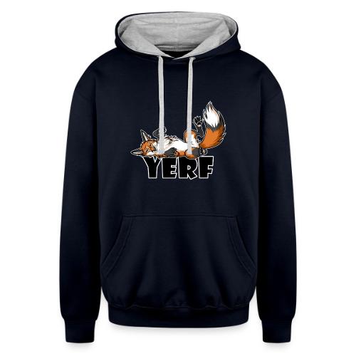 Lazy YERF FOX / FOXES - Unisex Contrast Hoodie