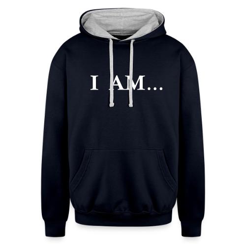 I AM... BARBELL - ELBOW - Unisex Contrast Hoodie