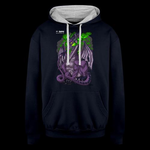 Purple Dragon - Unisex Contrast Hoodie