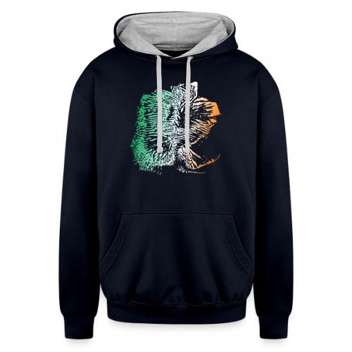 Irish Touch Fingerprint - Unisex Contrast Hoodie
