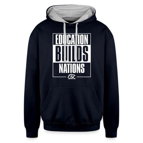 EBN white - Unisex Contrast Hoodie