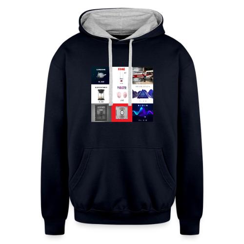 Album Art Mosaic - Unisex Contrast Hoodie