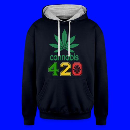 Light Hearted 420 Make It Legal Weed Marijuana - Unisex Contrast Hoodie