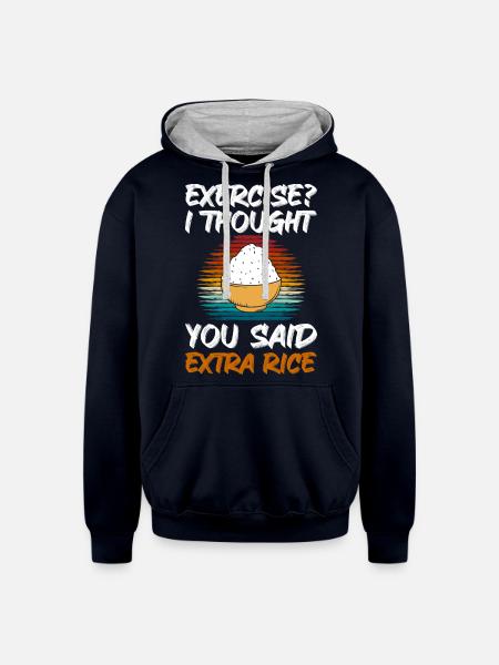 Menu Meal Drinks - Unisex Contrast Hoodie - navy/heather gray