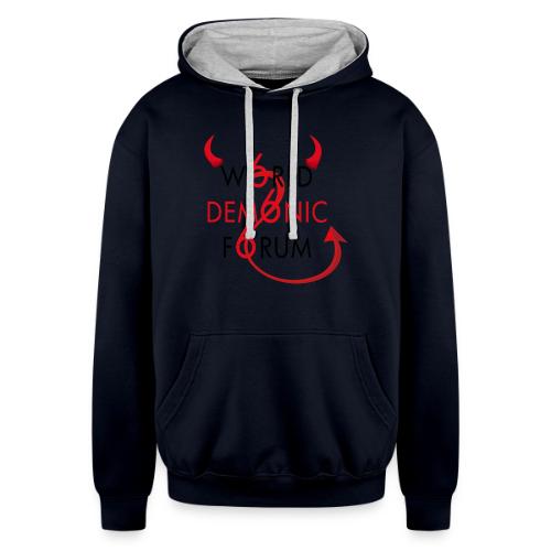 WORLD DEMONIC FORUM - Unisex Contrast Hoodie