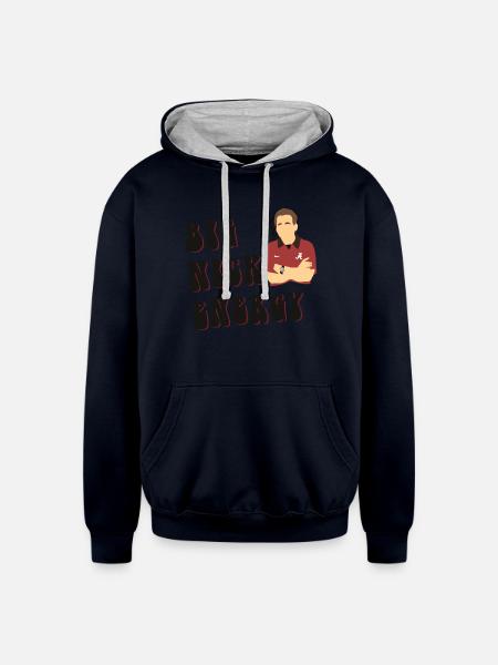 Big Nick Energy - Unisex Contrast Hoodie - navy/heather gray