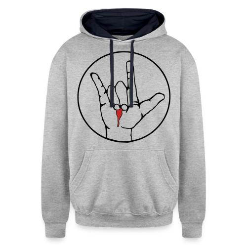 Jesus loves you - Unisex Contrast Hoodie