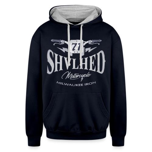 SHVLHED Motorcycle - Milwaukee Iron - Unisex Contrast Hoodie