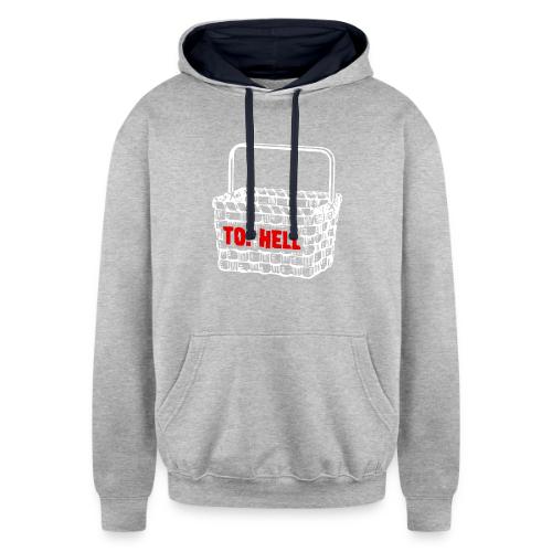 Going to Hell in a Handbasket - Unisex Contrast Hoodie