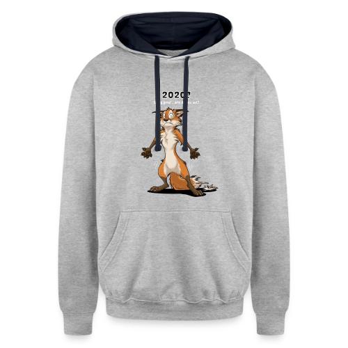 2020? Going great... (for dark backgrounds) - Unisex Contrast Hoodie