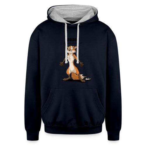2020? Going great... (for bright backgrounds) - Unisex Contrast Hoodie