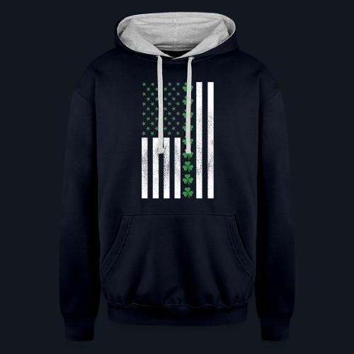 Irish American - Unisex Contrast Hoodie