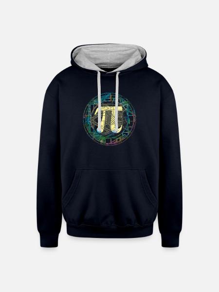 Everyday should be Pi Day - Unisex Contrast Hoodie - navy/heather gray