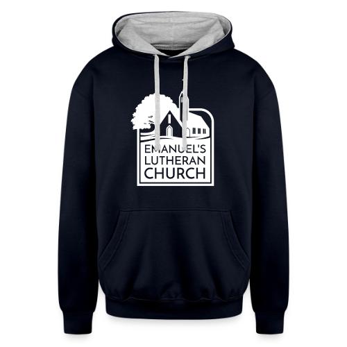 Single Vertical white2 - Unisex Contrast Hoodie
