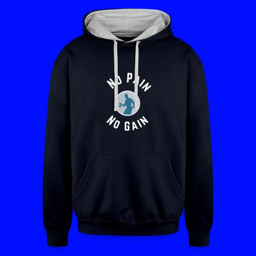 No pain No gain - Unisex Contrast Hoodie
