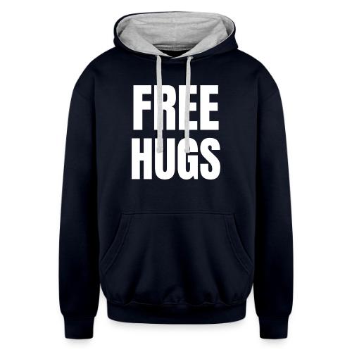 Free Hugs - Unisex Contrast Hoodie